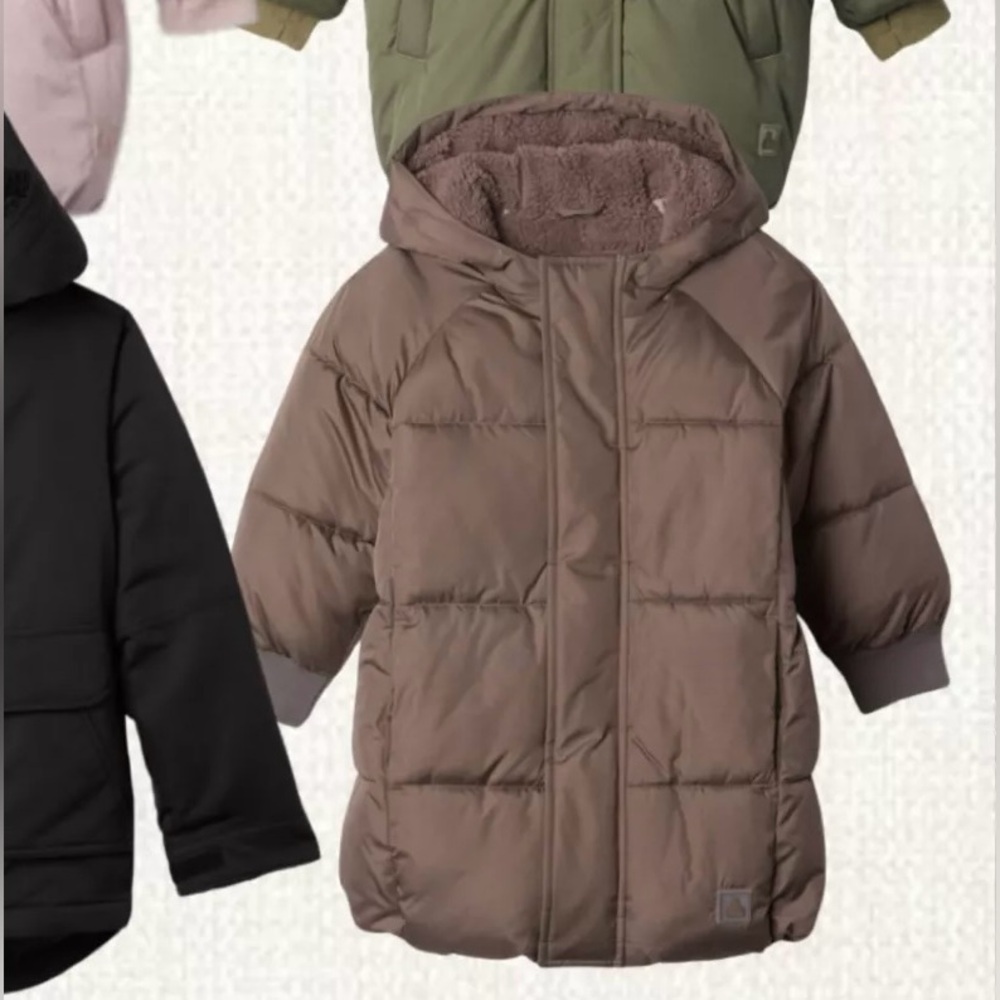 Toddler Quilted parka water and wind resistant fleece lined size 5